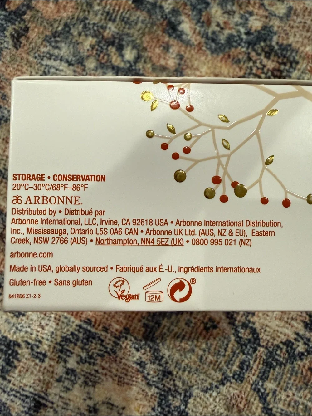 Arbonne Body Cream Tube - White & Orange Text Packaging